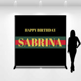 Lofaris Personalized Name Simple Black Birthday Backdrop